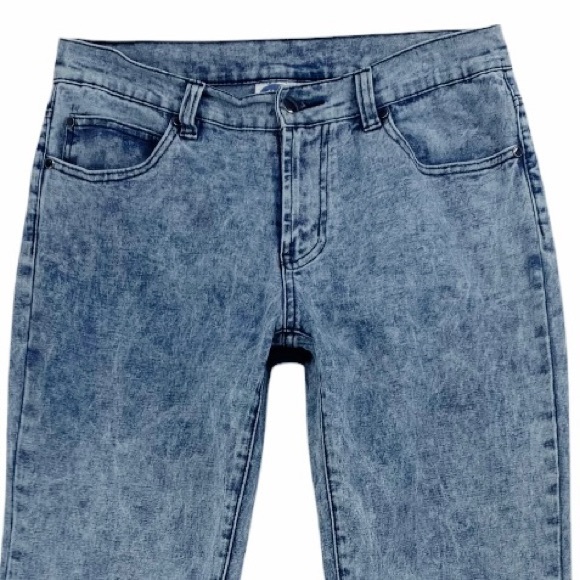 Diane Gilman DG2 Boot Cut Mid Rise Super Stretch Acid Wash Blue Jeans Si… - Picture 2 of 14